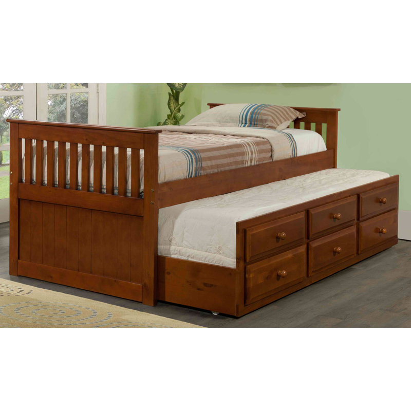 Harriet Bee Hillam Captain Twin Bed with Trundle and Drawers & Reviews