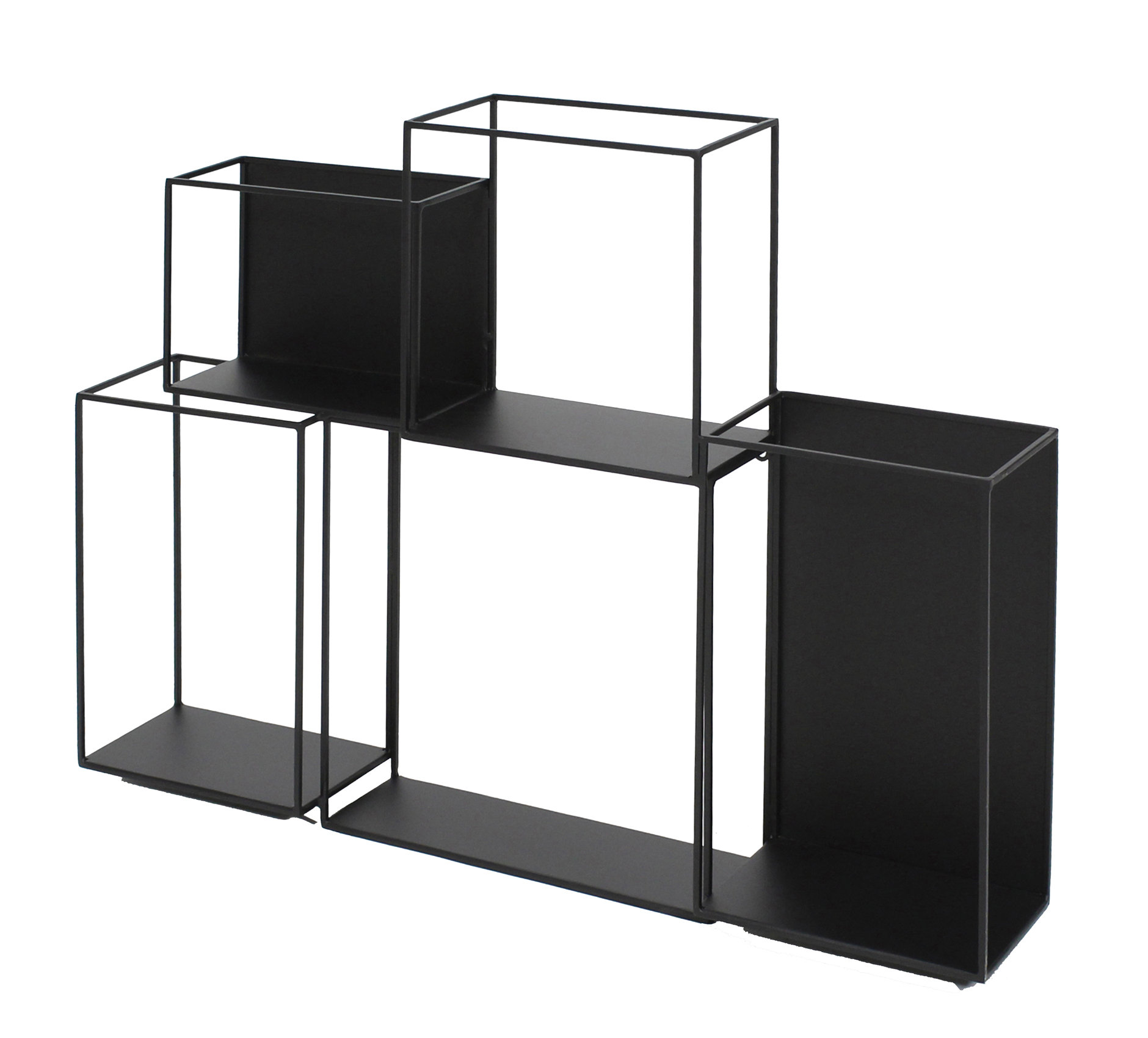 SALE BLACK FLOATING GLASS WALL SHELF BATHROOM//KITCHEN//LIVING ROOM//HALL STORE#346