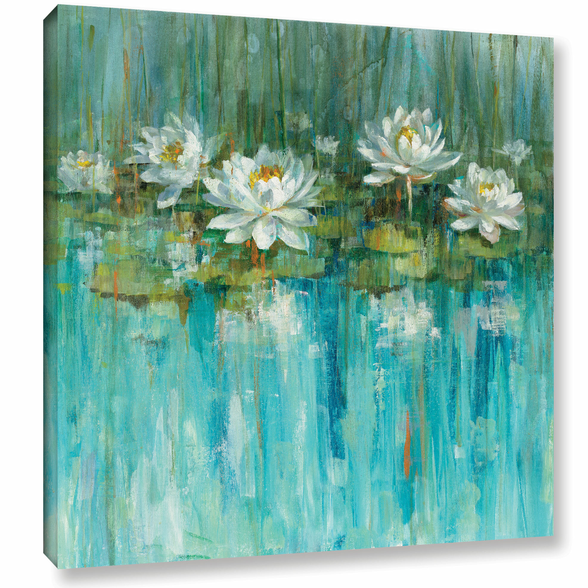 Bungalow Rose Water Lily Pond By Danhui Nai Wrapped Canvas Print Reviews Wayfair