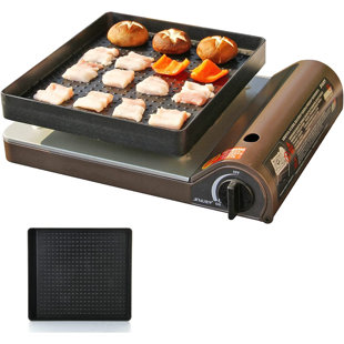 NON-STICK COATING IRON WOODEN REVERSIBLE GRIDDLE PAN ELECTRIC GAS INDUCTION HOBS 