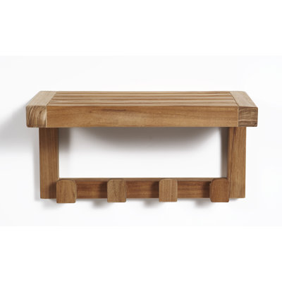 Wall Shelf with 4 Hooks