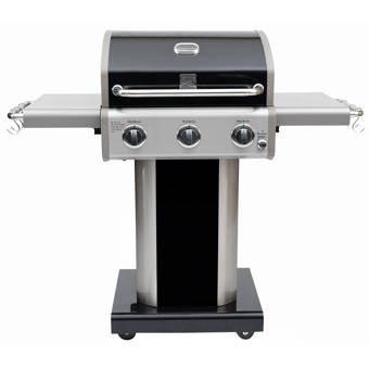 Kenmore 3 Burner Propane Convertible Gas Grill With Side Shelves Reviews Wayfair