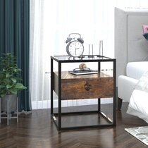 Glass Top Industrial Nightstands You Ll Love In 2021 Wayfair