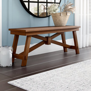 Marni Wood Bench by August Grove Spacial Price