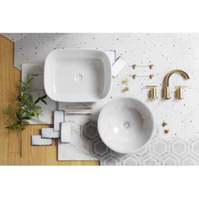 Widespread 2 Handles Bathroom Faucet with Water Supply Lines