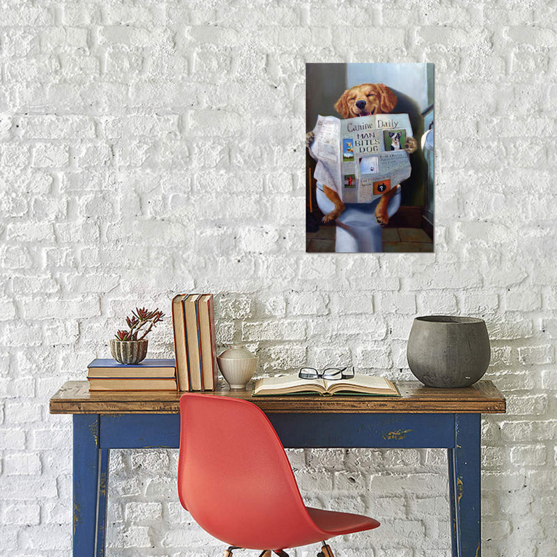 East Urban Home Lucia Heffernan Dog Gone Funny Print On Wrapped