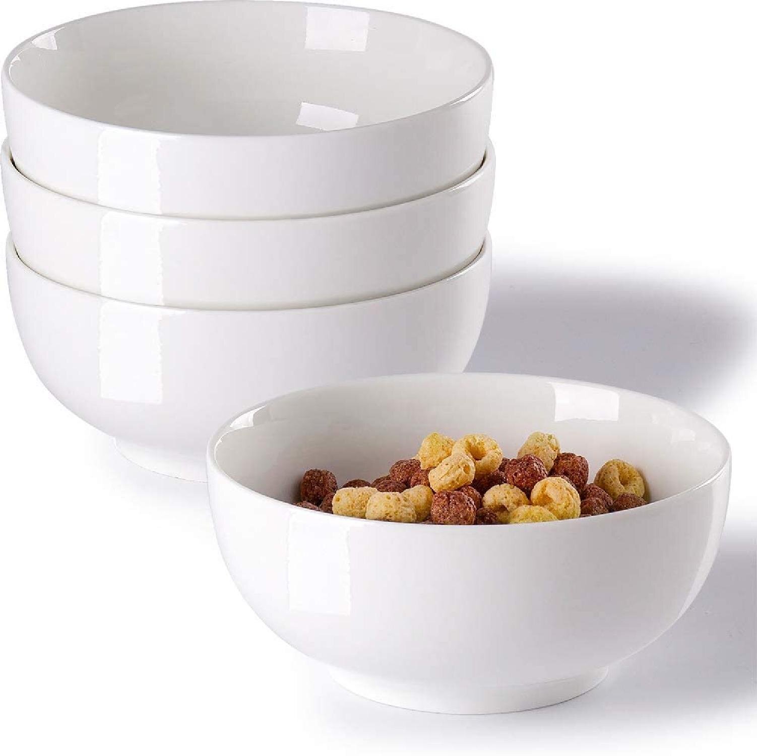 Chiloyal Small 6 Inches Cereal Bowls Soup Bowls Salad Bowls Dessert Bowls Rice Bowls Hesen Durable Off White Porcelain Bowl Set Of 4 26 Oz Wayfair