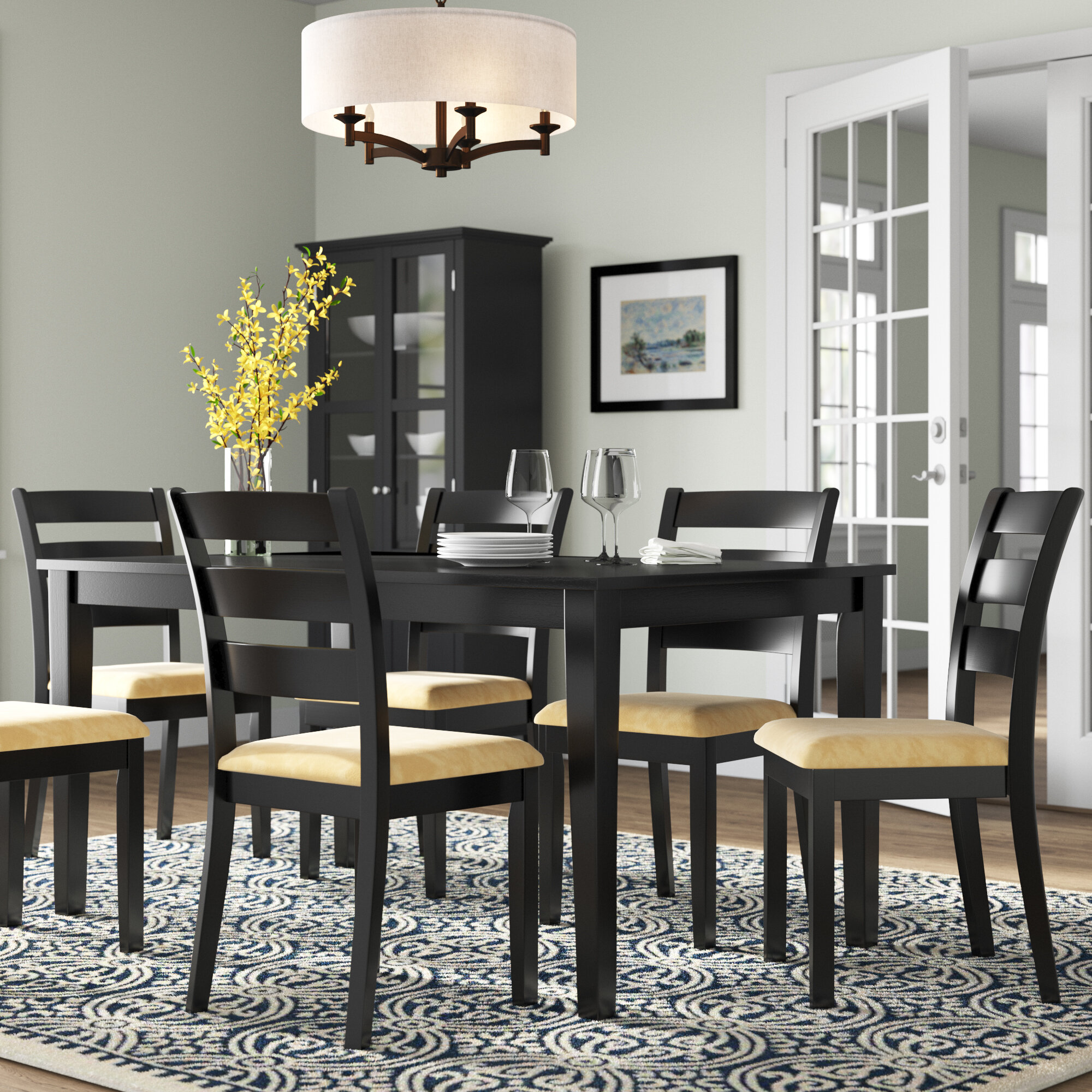 oneill solid wood dining table