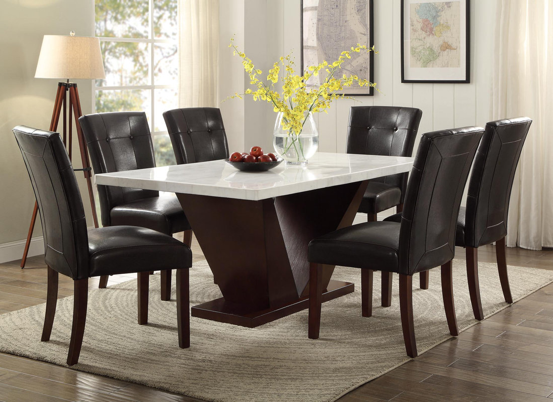 ACME Furniture Forbes Marble Dining Table & Reviews | Wayfair