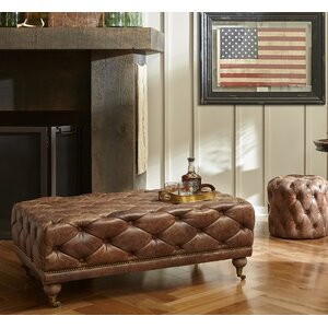 Kendra Leather Ottoman