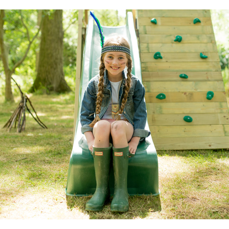 plum climbing pyramid with slide