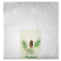 Embroidered Pinecone Branch Jacquard Bath Fingertip Towel 18x11 cotton NWT 
