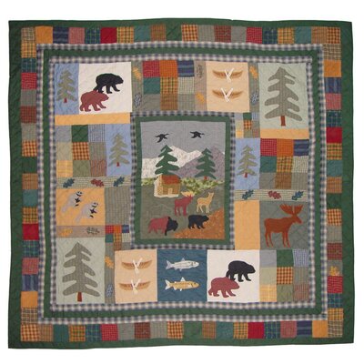 Up North Woods Quilt, Real Patchwork, Piecing Of Parts, Traditional Hand Quilted, Matching Shams And Pillows Available Loon Peak® Size: Twin Quilt