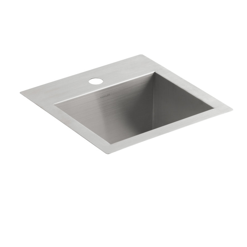 K 3840 1 Na Kohler Vault Top Mount Under Mount Bar Sink With Single Faucet Hole Reviews Wayfair