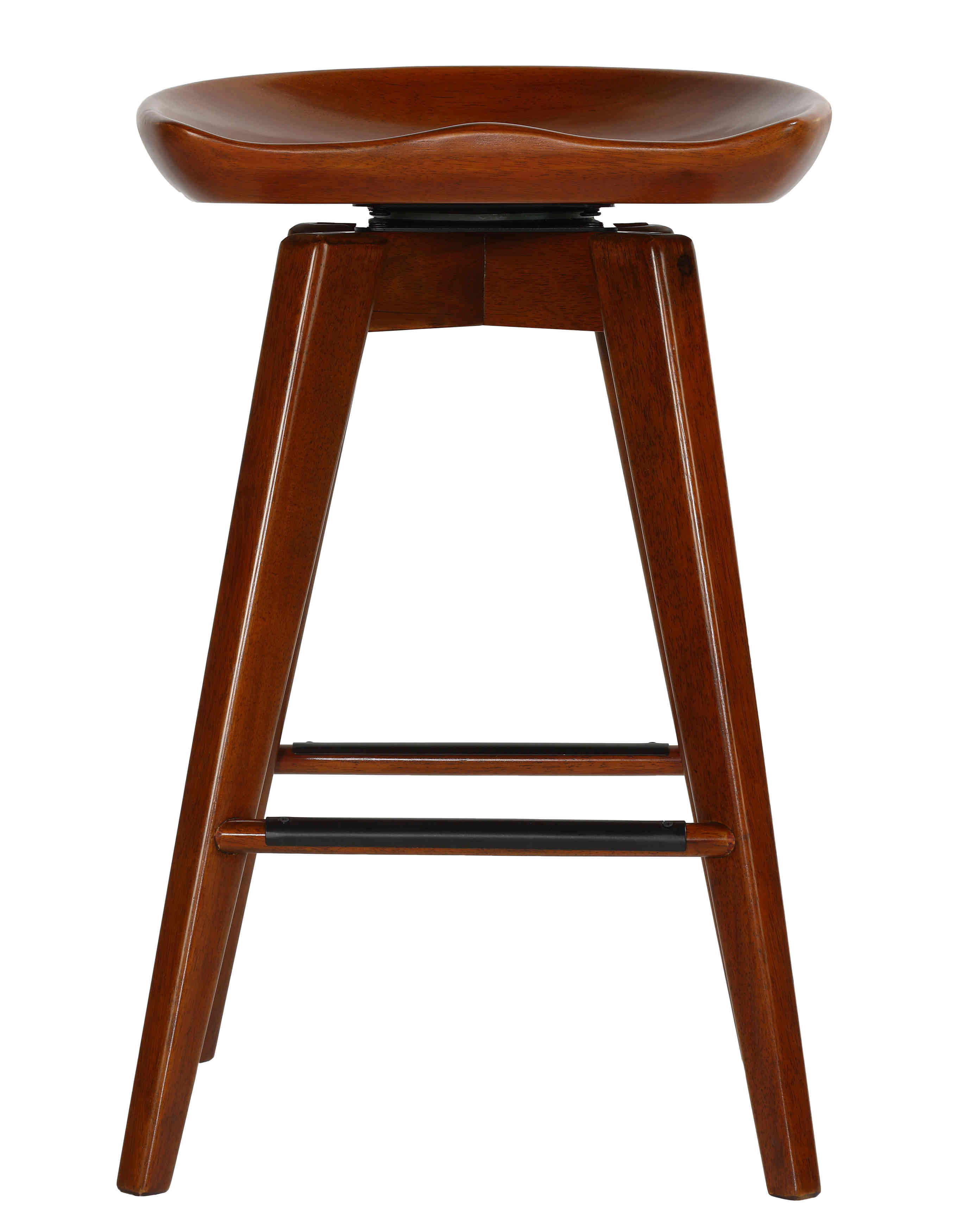 Millwood Pines Saunderstown Swivel Solid Wood Bar & Counter Stool
