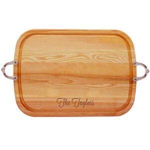 Everyday Serving Tray With Nouveau Pewter Handles