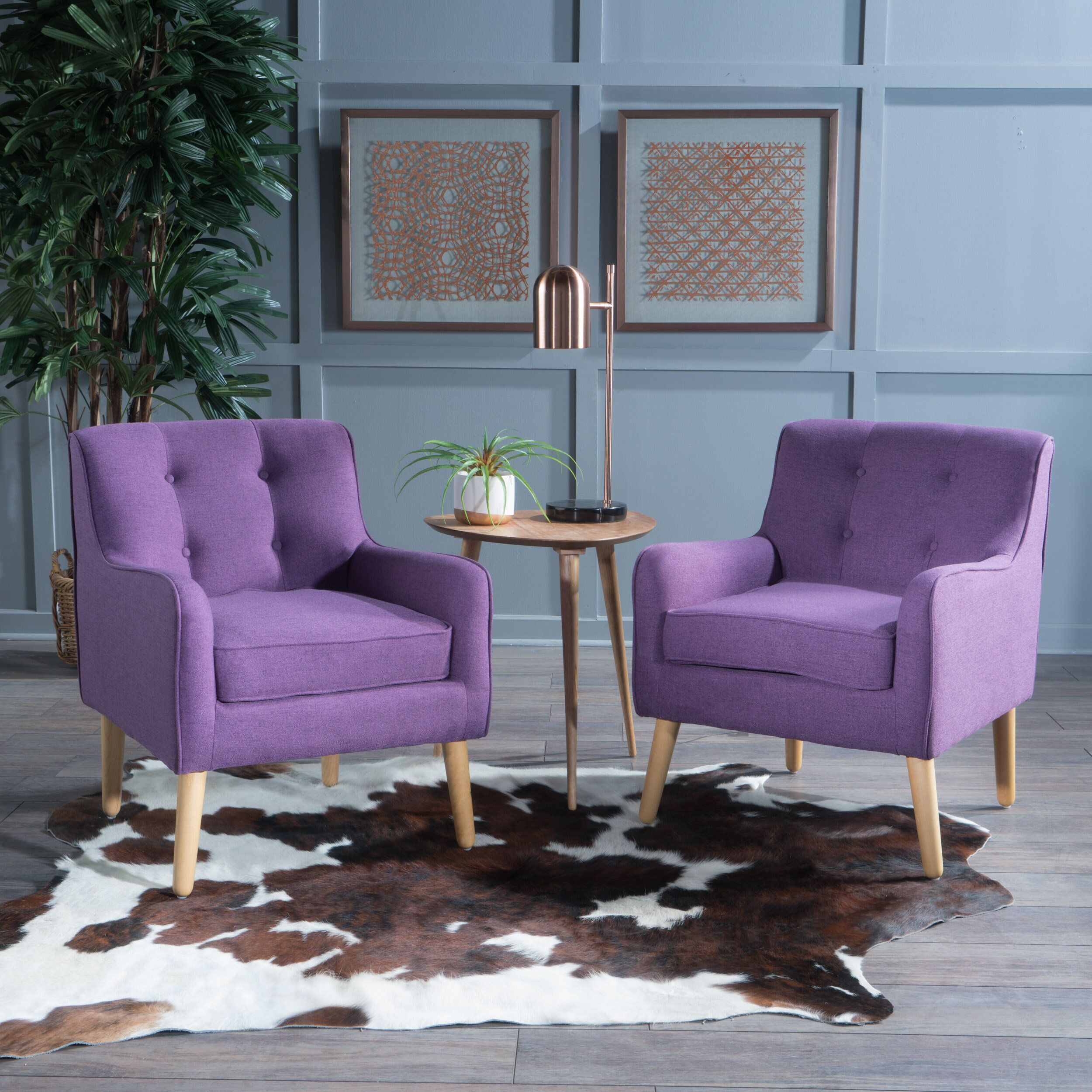 violet accent chair