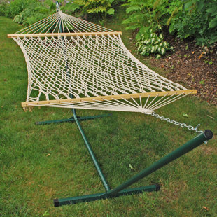 Go to store & view more images Fernwood Rope Cotton Hammock with Stand by Mistana
