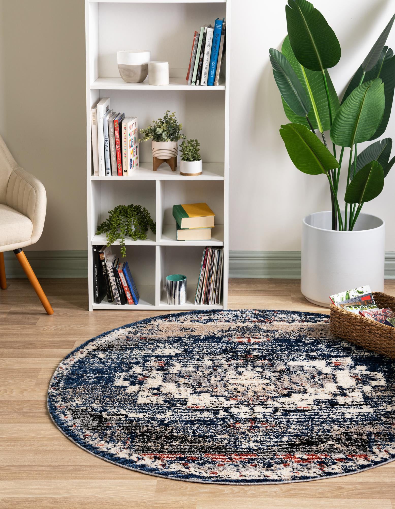 Bungalow Rose Drucill Abstract Blue/Beige Area Rug Wayfair