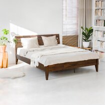 vidaXL Solid Acacia Wood Bed Frame King Size Brown Bedroom Sleeper Furniture 
