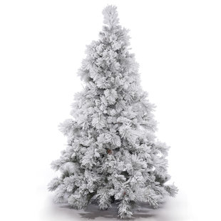 Flocked 9 Artificial Christmas Tree Unlit Flocked 9 Artificial Christmas Tree Unlit