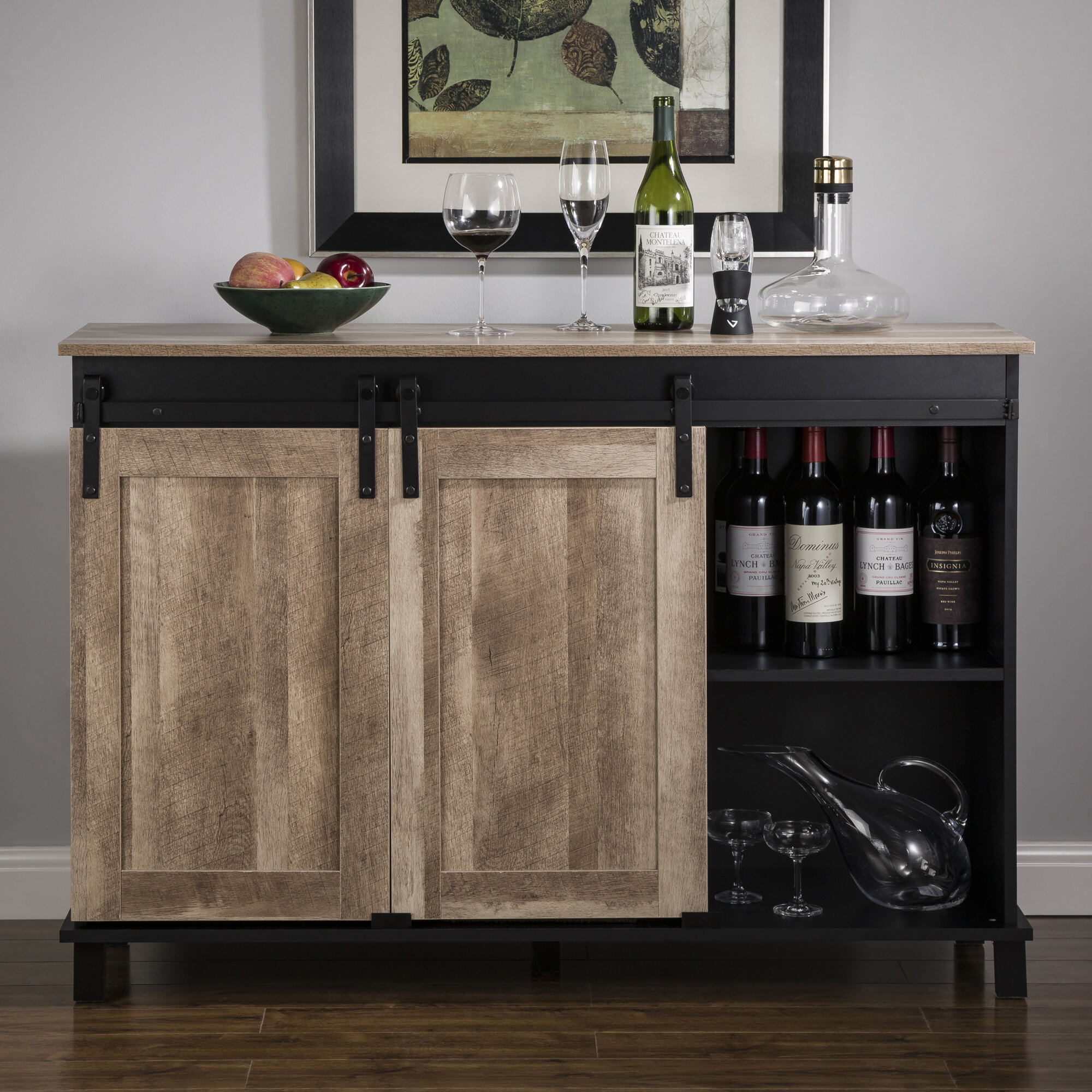 Gracie Oaks Birdsall Wine Bar Cabinet Wayfair