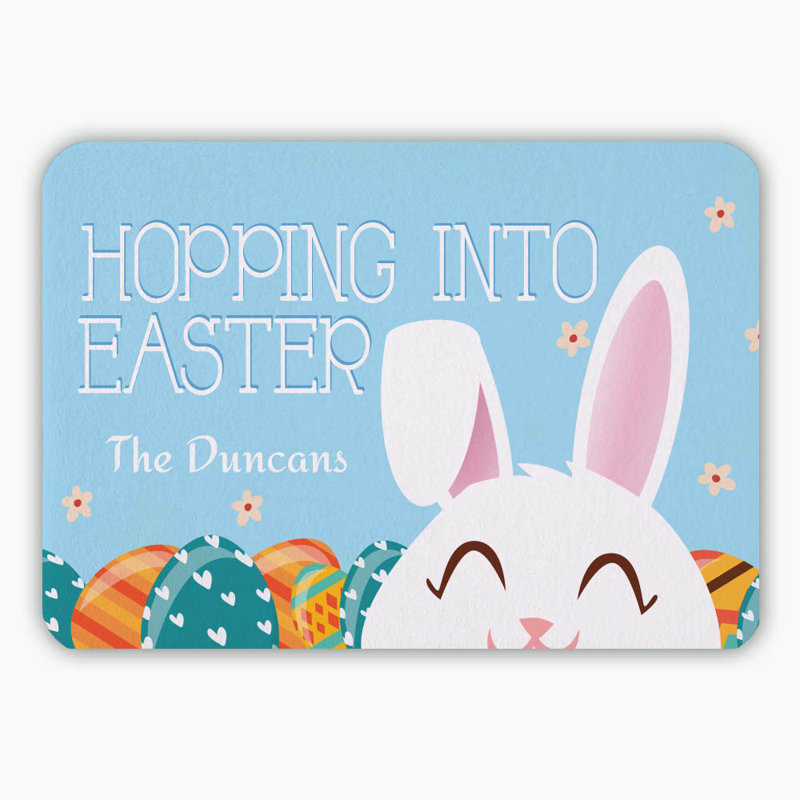 Monogramonline Inc Hopping Into Easter Personalized Kitchen Mat Monogramonline Inc Hopping Into Easter Personalized Kitchen Mat Wayfair