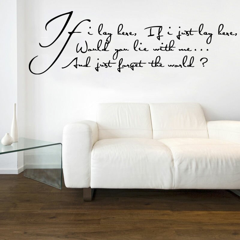 East Urban Home If I lay here, if I just lay here Song Lyrics Decal ...