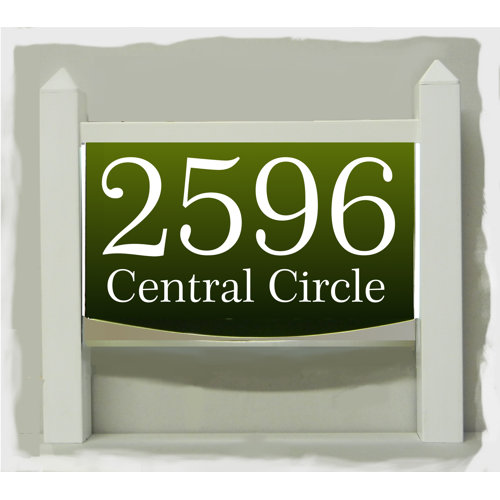 EZStreetSigns Modern LED address sign with solar panel | Wayfair