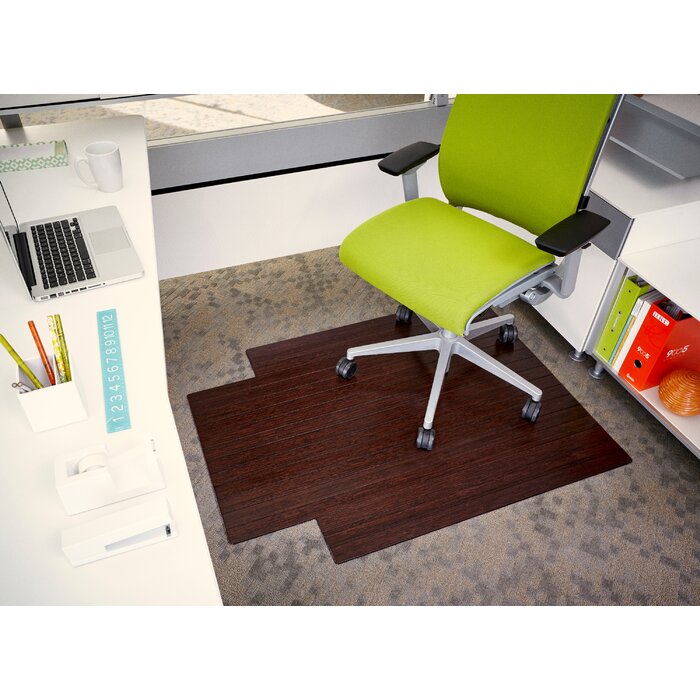 Wildon Home Low Pile And Hardwood Bamboo Office Chair Mat