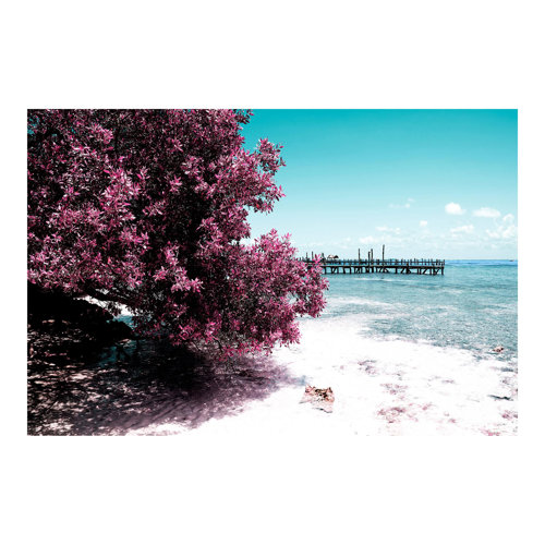 Paradise Beach Isla de Mujeres 3.2m x 480cm Textured Matt Peel & Stick Wall Mural East Urban Home
