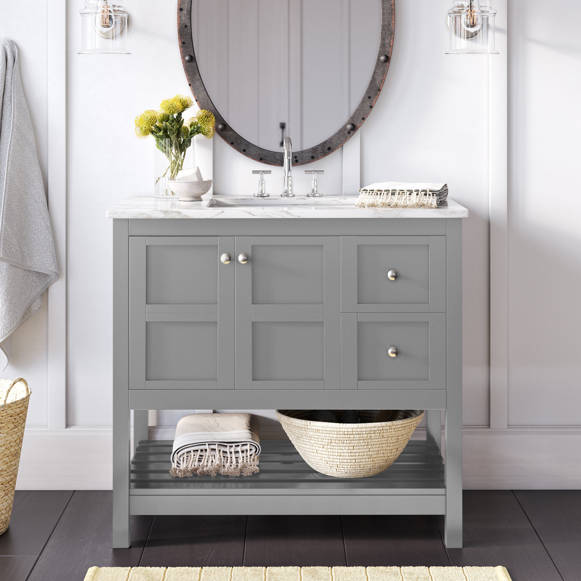 Gray Bathroom Vanities Youll Love In 2021 Wayfair