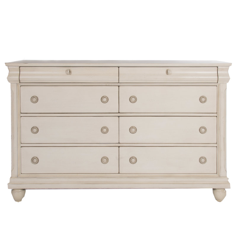 8 Drawer Double Dresser- come explore coastal cottage bedroom ideas with furniture and decor resources on Hello Lovely!