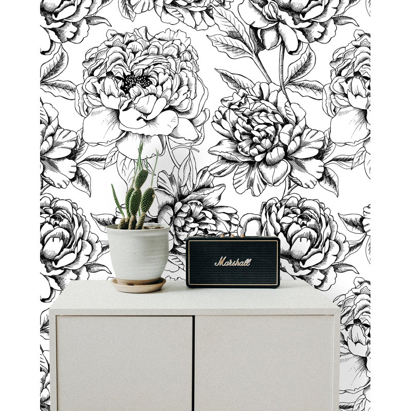 Bungalow Rose Mcgee Removable Peony Flowers 6 25 L X 75 W Peel