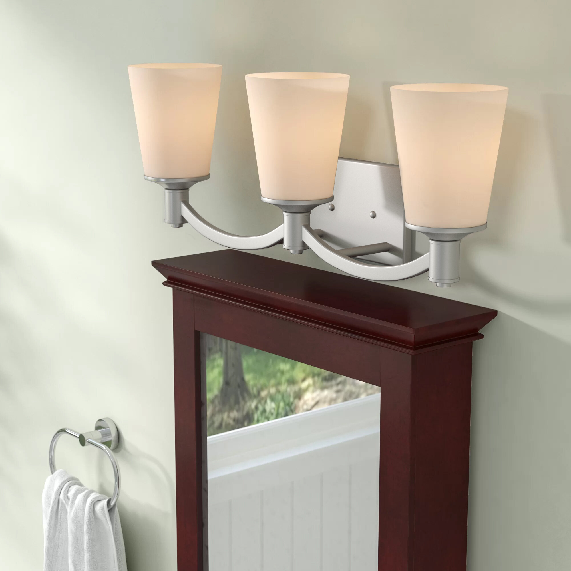 Vanity Light 24in Bathroom Vanity Light 24w Brushed Nickel Bedroom Vanity Lights Wall Fixtures Home Garden