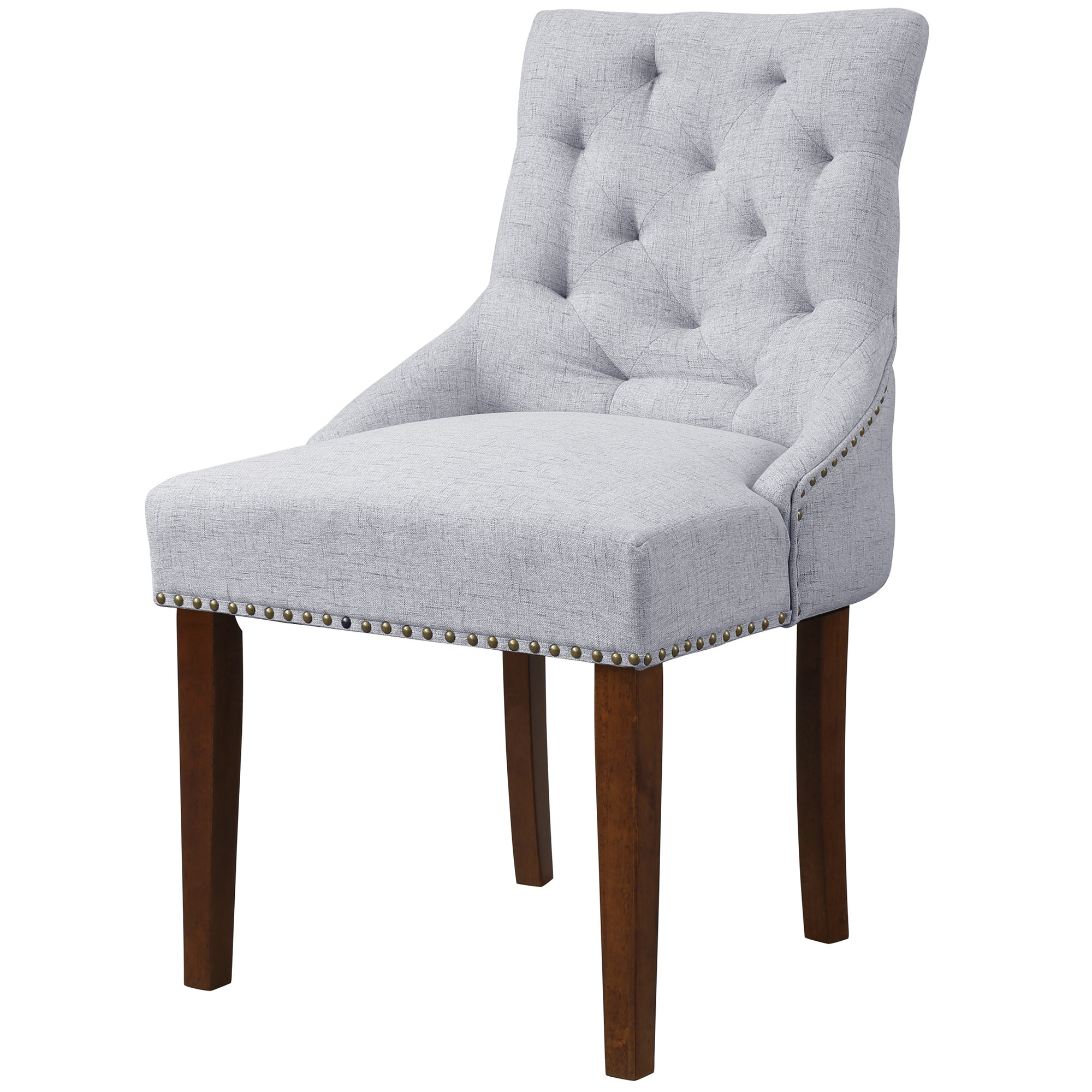 Canora Grey Pescina Tufted Linen Upholstered Parsons Chair Wayfair