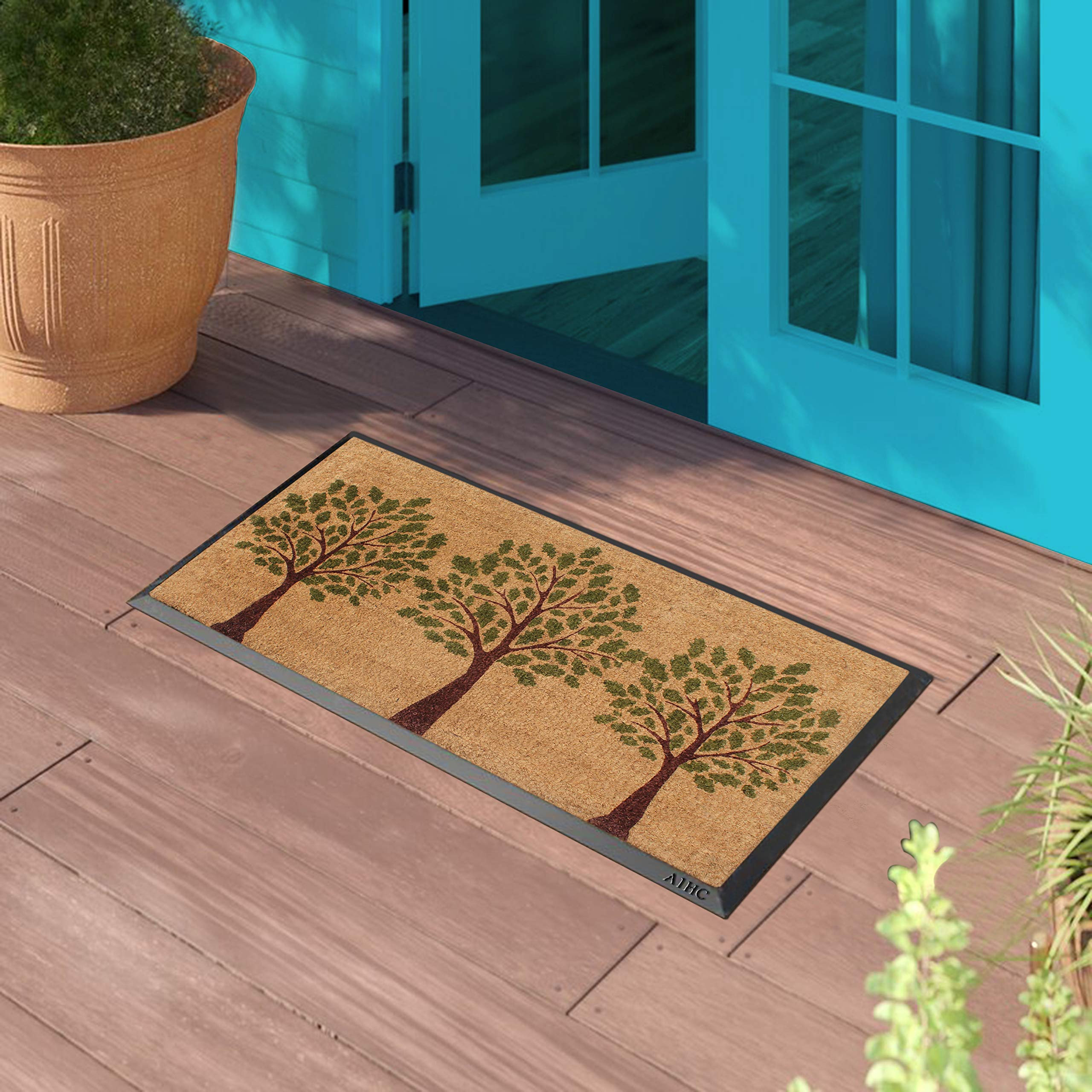 ZLI Rubber and Coir 48 in. x 24 in. Indoor Door Mat Wayfair