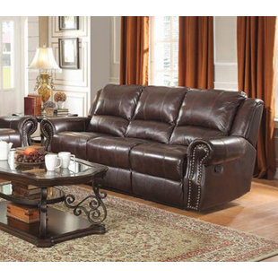 Algona Leather Reclining Sofa by Canora Grey 2019 Online
