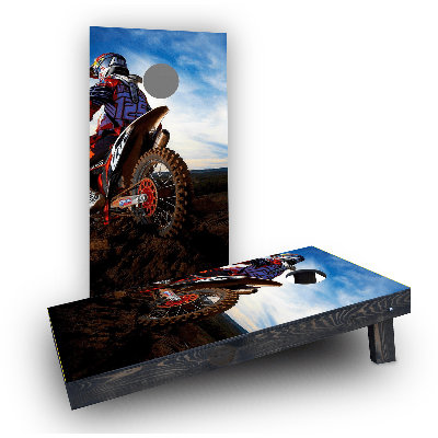 Moto Riding Custom Cornhole Boards Bag Fill: Heavier Boards with Corn Filled Bags