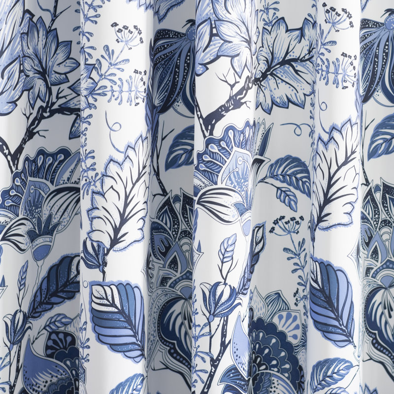 Moretinmarsh Floral Semi Sheer Thermal Rod Pocket Curtain Panels