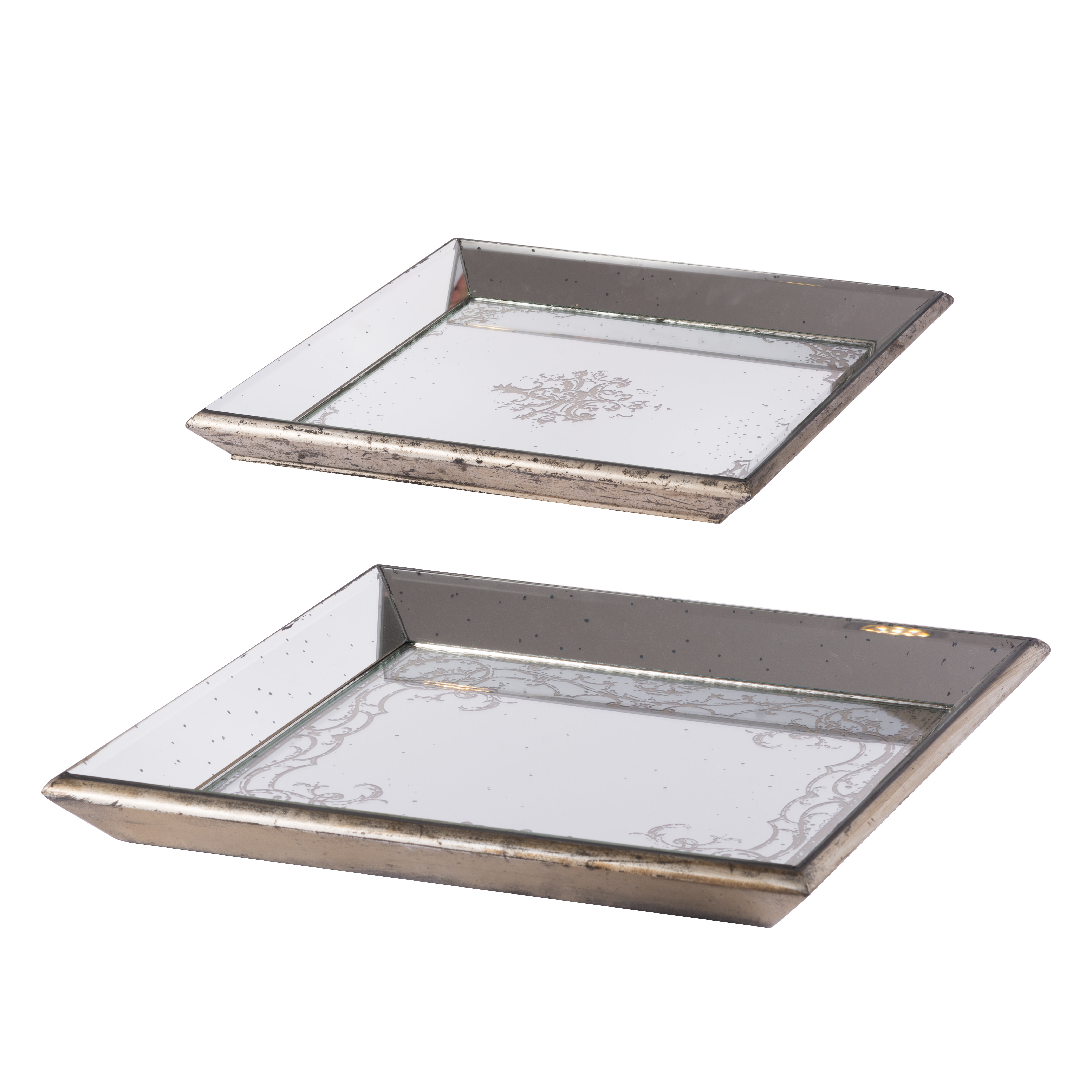 mirrored tabletop tray