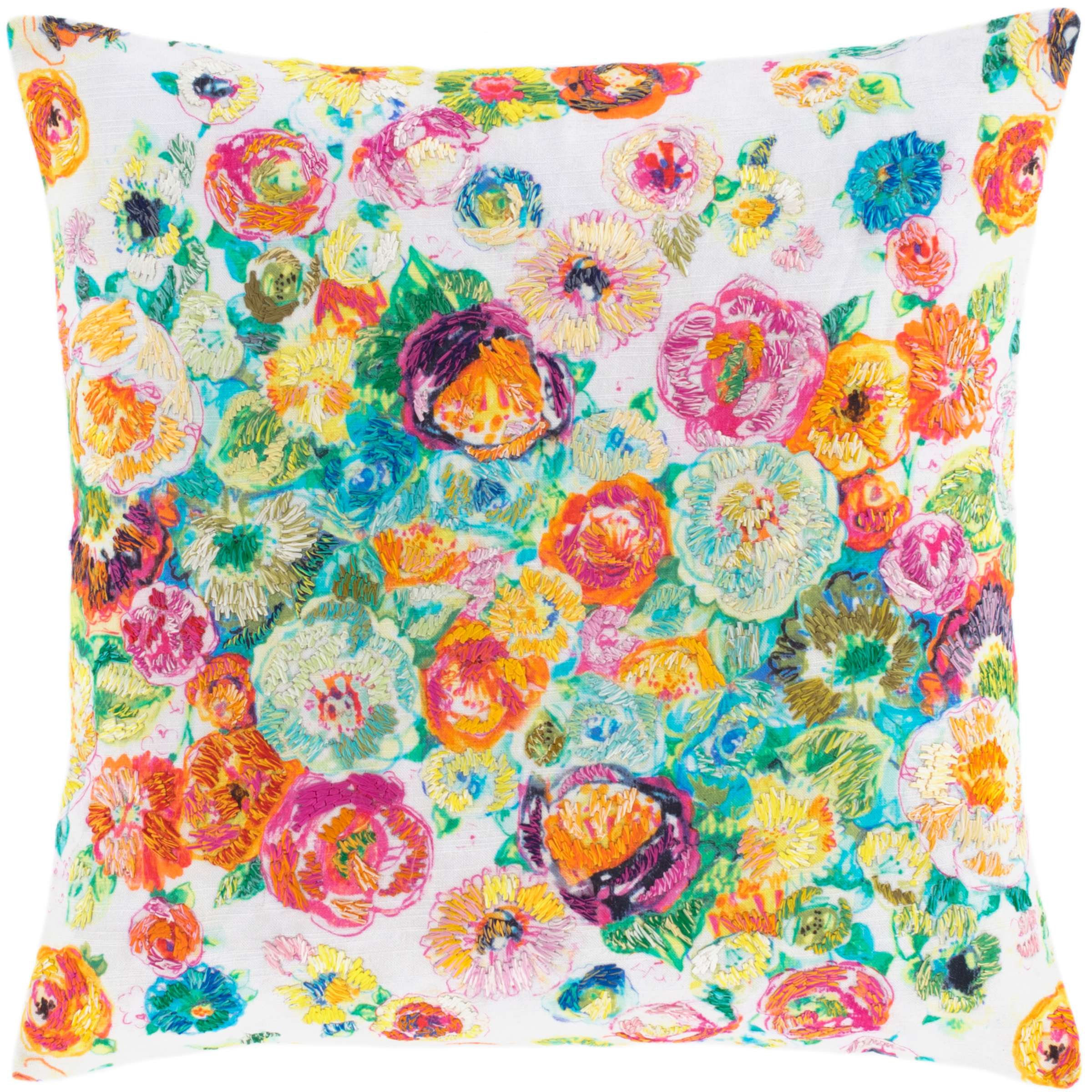 Pine Cone Hill Flower Shower Embroidered Throw Pillow Wayfair