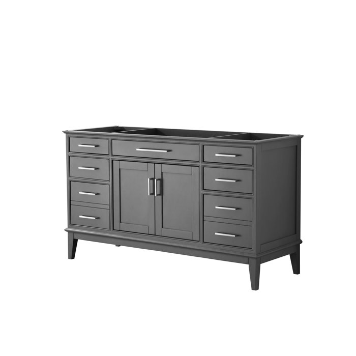Wyndham Collection Margate 60 Inch Single Bathroom Vanity In Dark