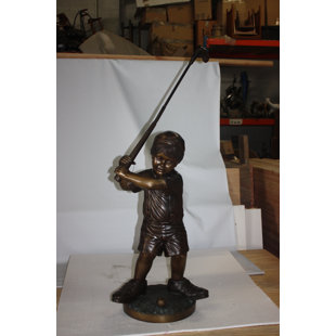 Golf Lawn Statues Wayfair Maelys Golfer Boy Statue