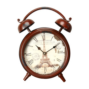 Old Fashioned Alarm Clock Wayfair Eiffel Tower Old World Inspired Tabletop Clock
