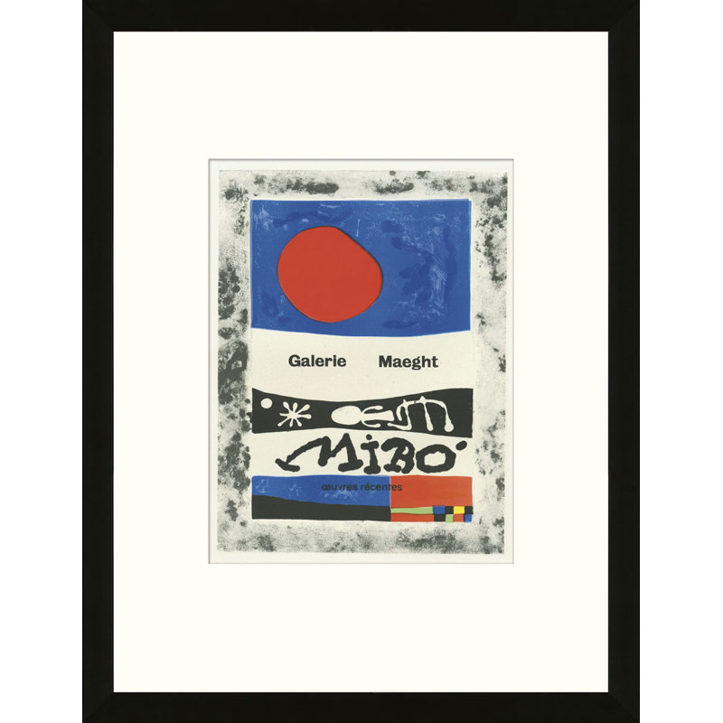 School of Paris 'Oeuvres Récentes Paris 1953' by Joan Miró Framed Lithograph