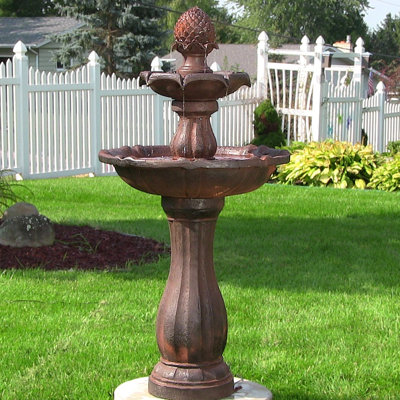 Kirt Resin Solar 2 Tier Pinele On Demand Fountain Darby Home Co Kirt Resin Solar 2 Tier Pinele On