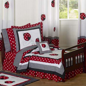 Little Ladybug 5 Piece Toddler Bedding Set