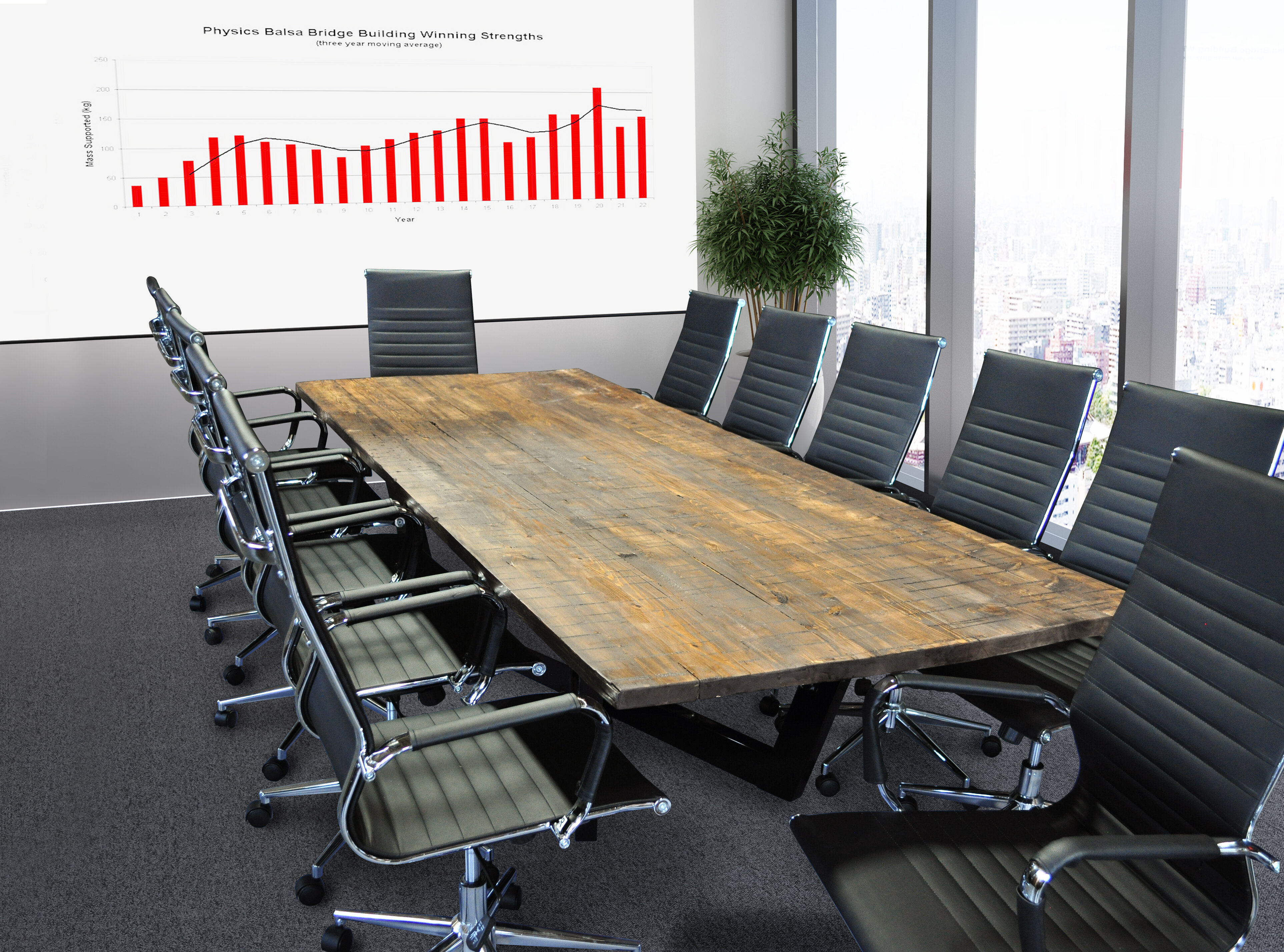 solid wood conference table