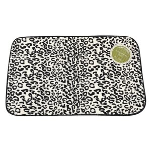 Snow Leopard Faux Fur Bath Mat
